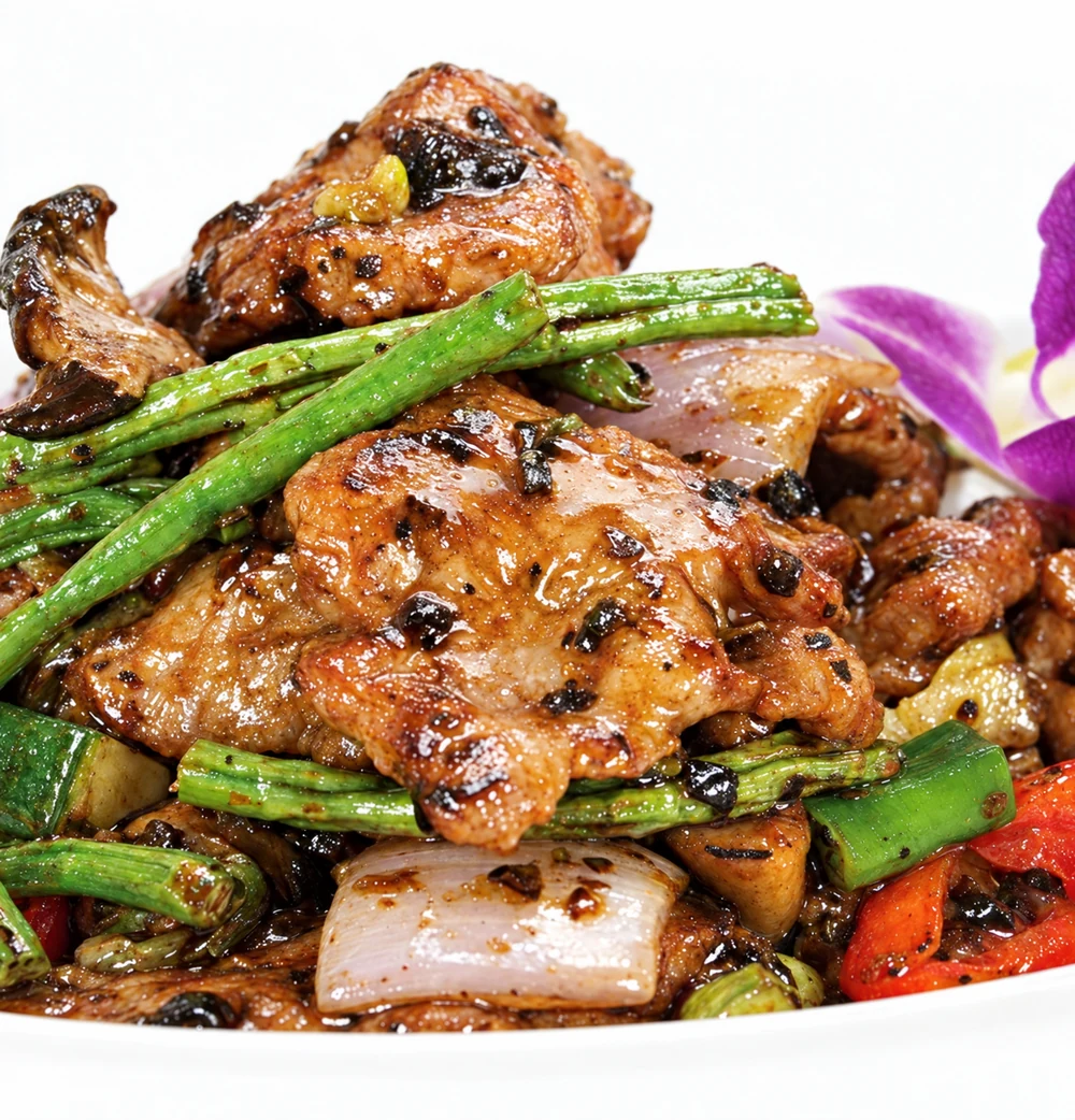 A restored photograph of Fan Bistro’s Chinese cooking